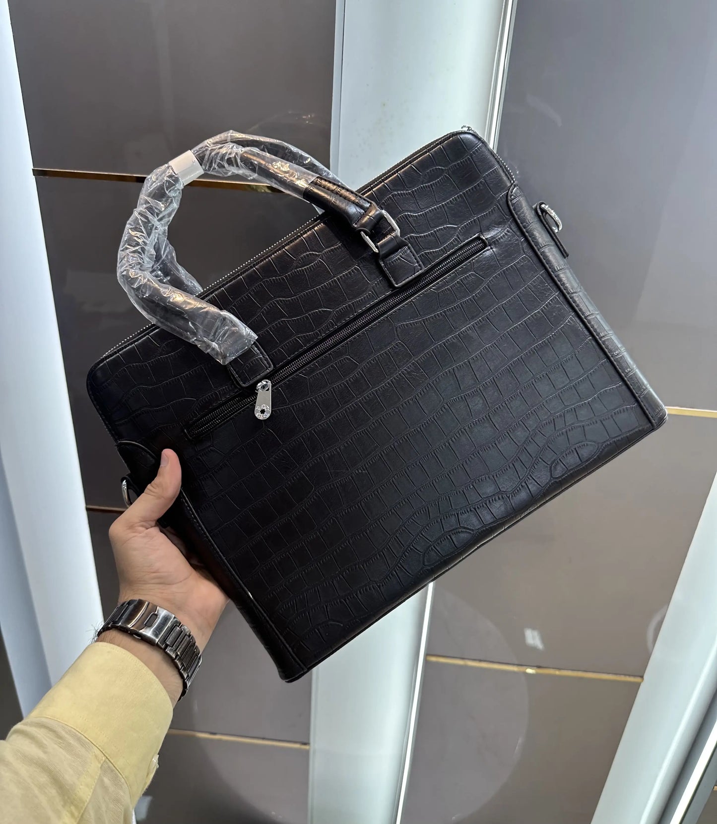 Mont Blan c Luxury Premium Imported Black Laptop Bag mb907