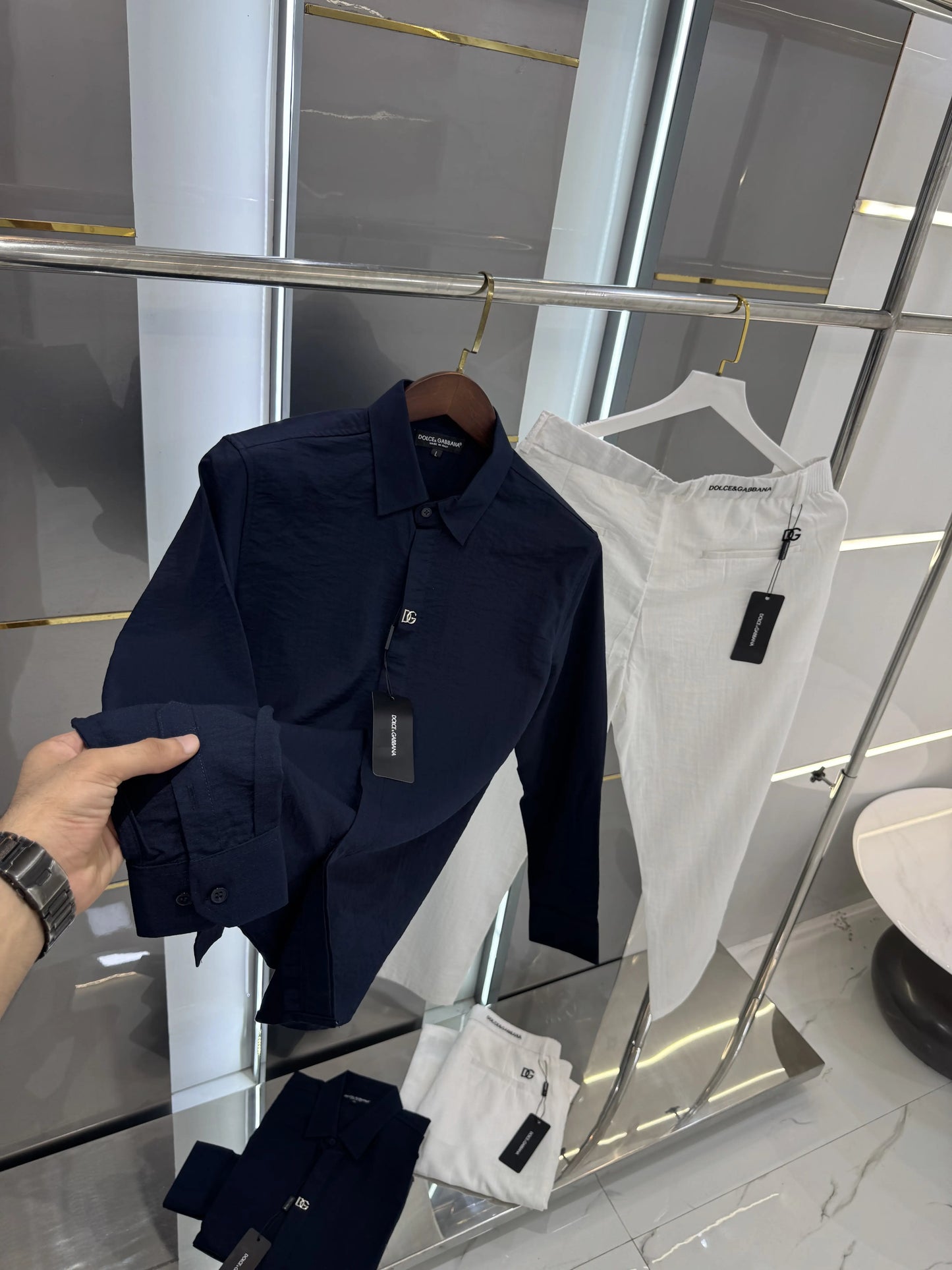 Dolce&Gabban a Blue White Italian Imported Combo