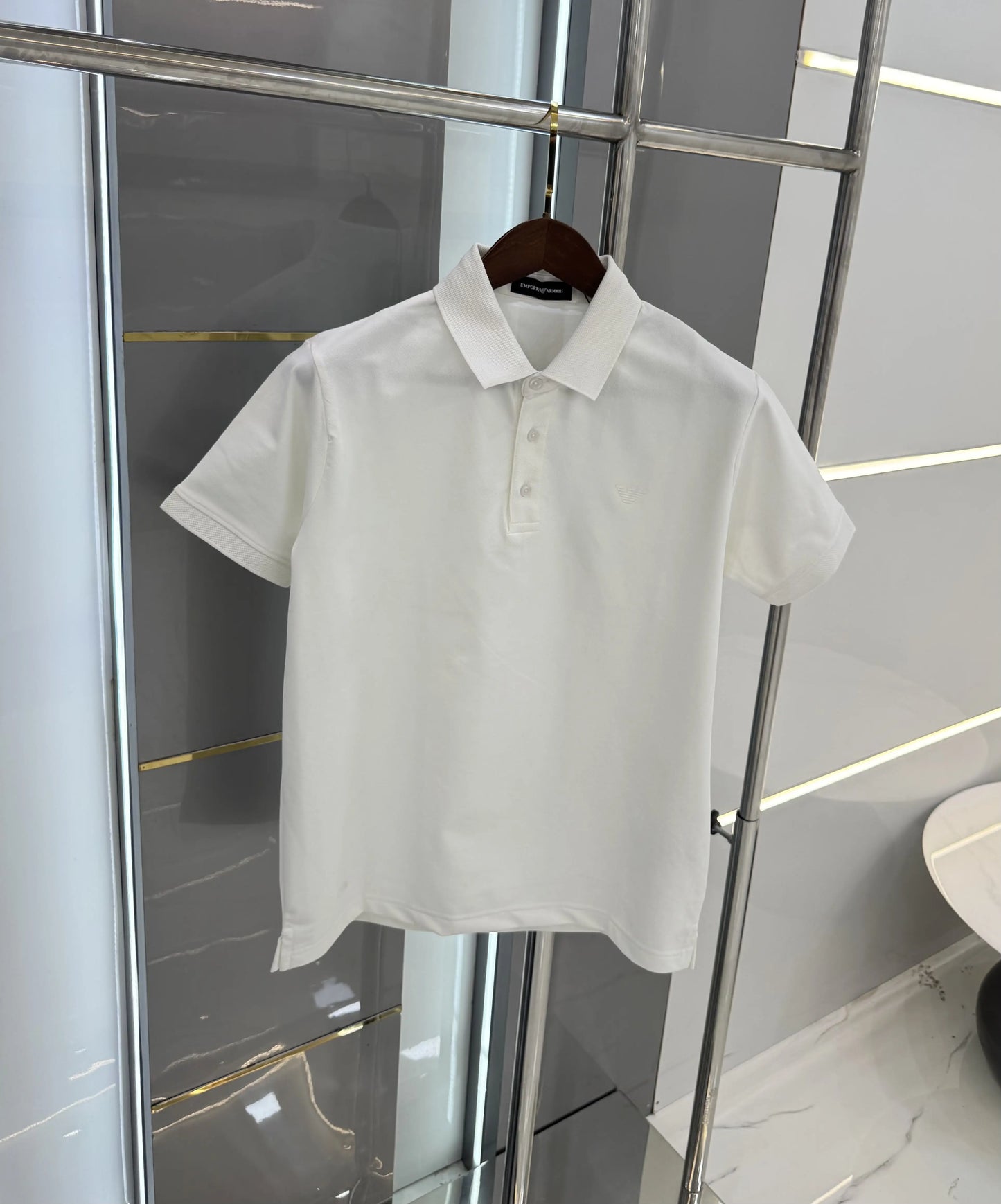 Emporio Arman i White Logo Work Premium Polo T-shirt