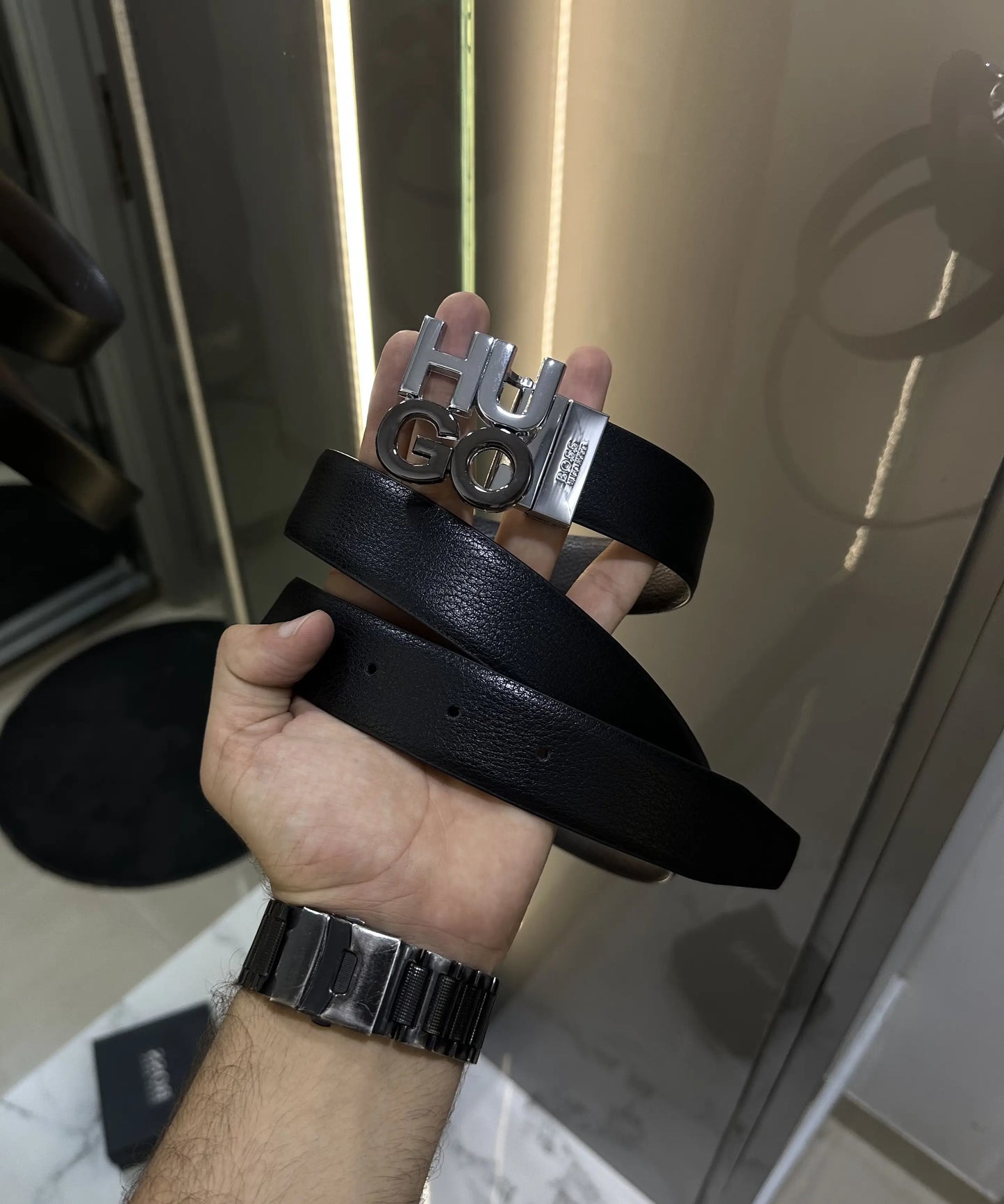 Hugo Bos s Reversible Premium Imported Belt b119