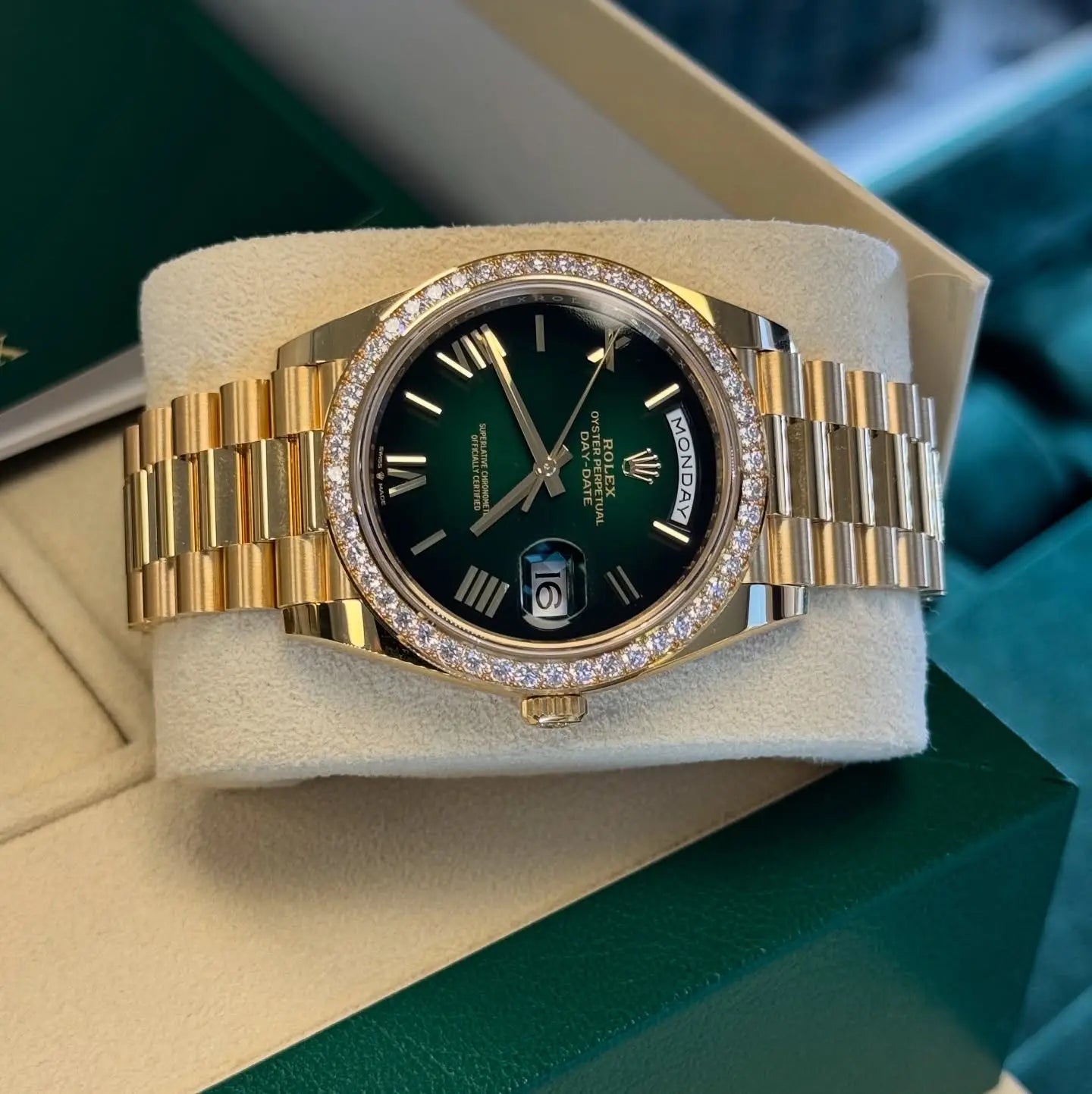 Rolex Day Date Diamond Gold/Green