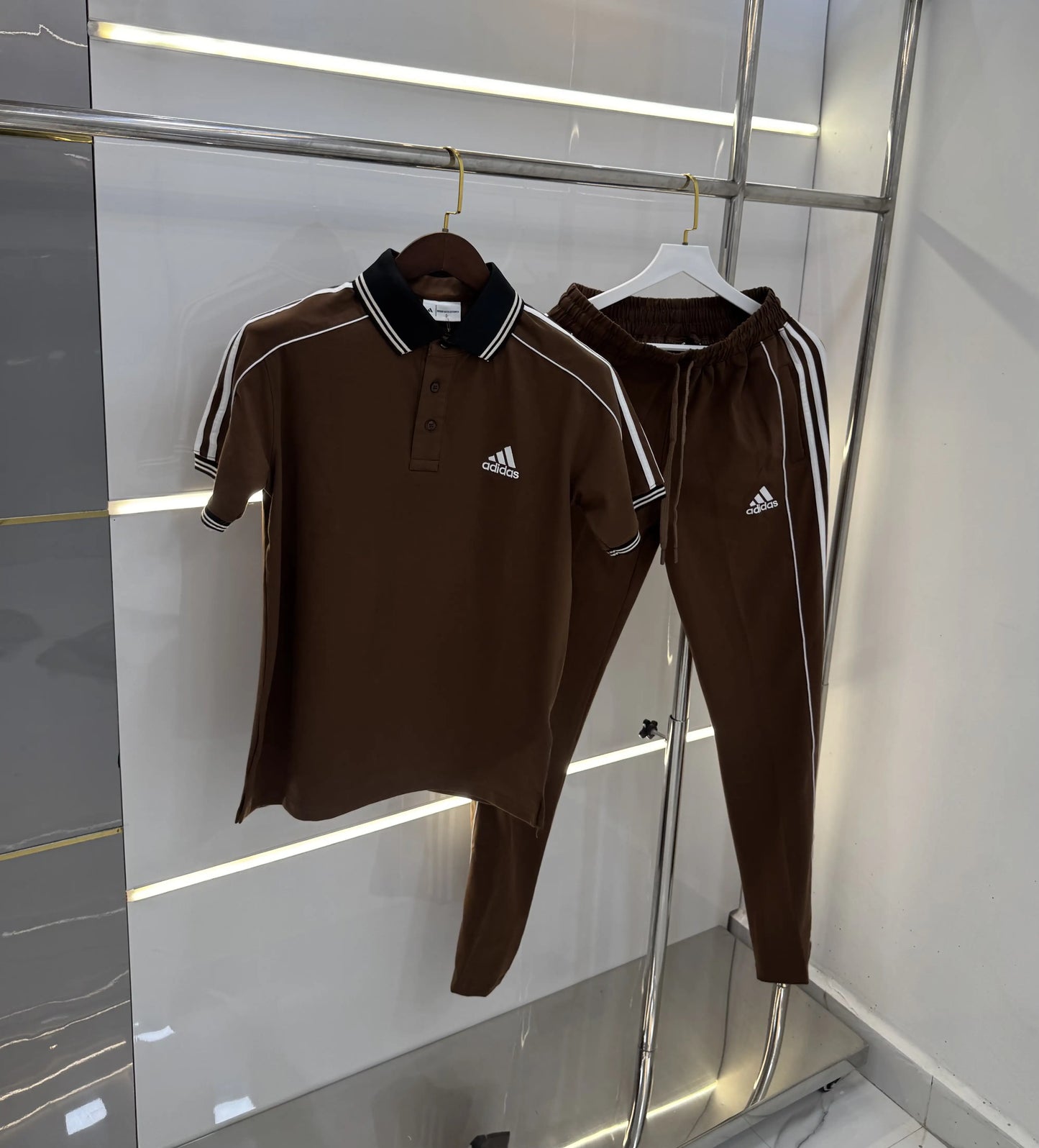 Adida s Brown Logo Work Premium Tracksuit