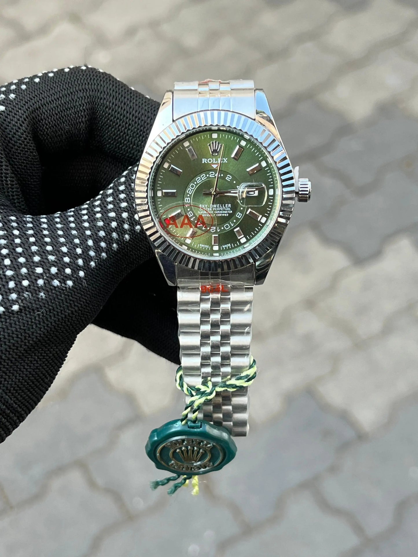 Rolex Sky Dweller Silver Green