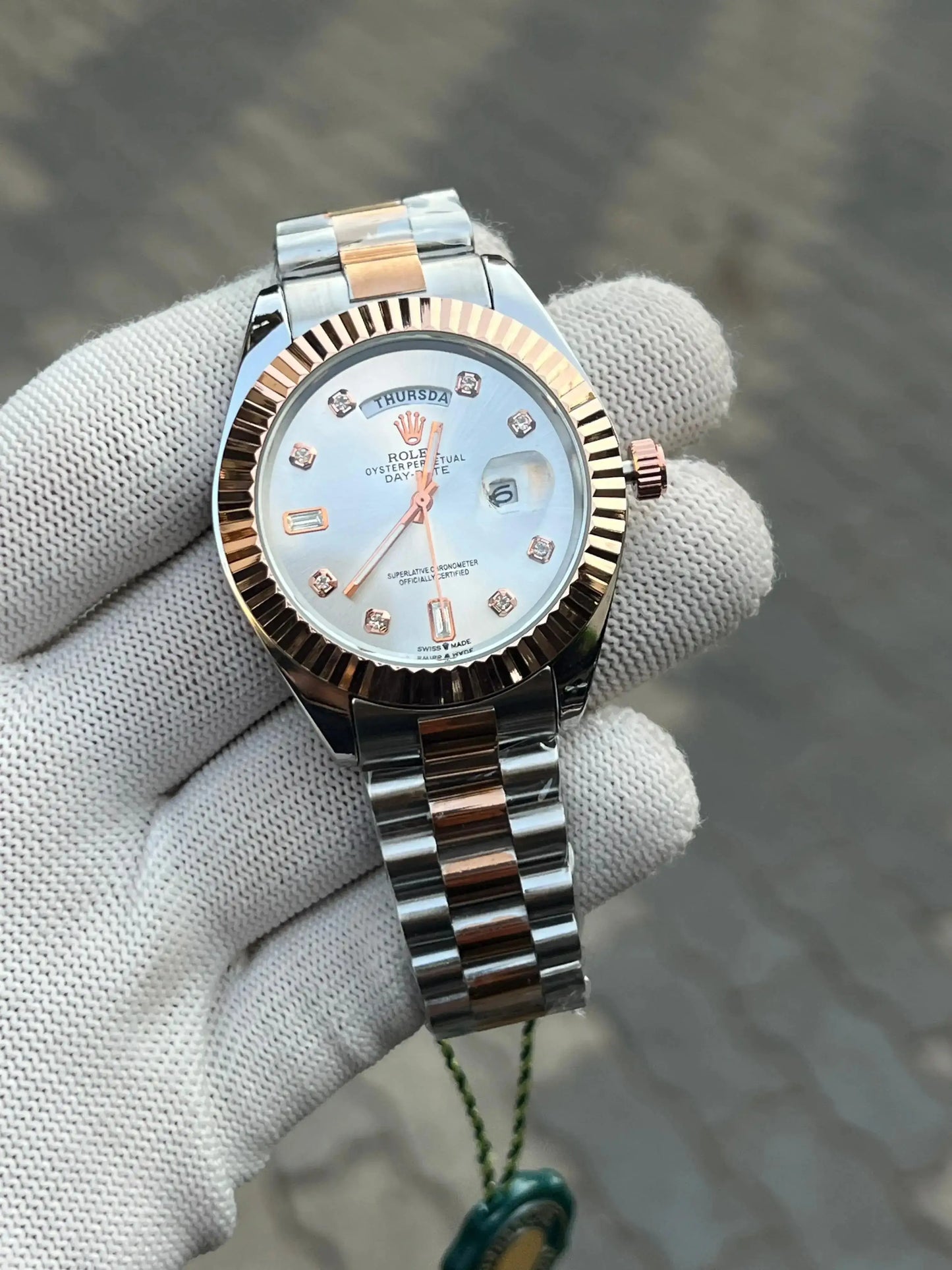 Rolex Two Tone Diamond White