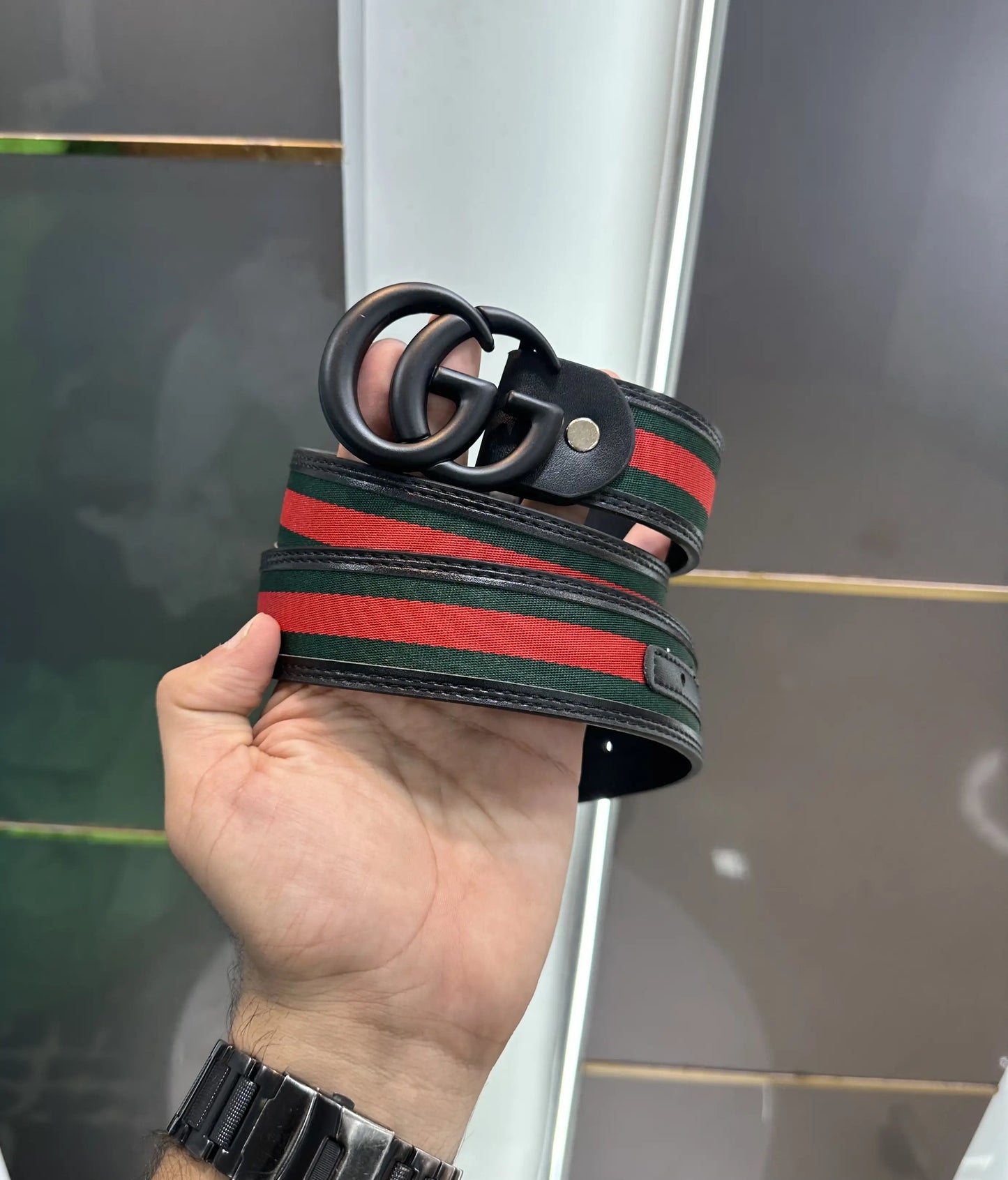 Gucc i Mormont Strip e Premium Imported Belt With Box and Carry Bag g335