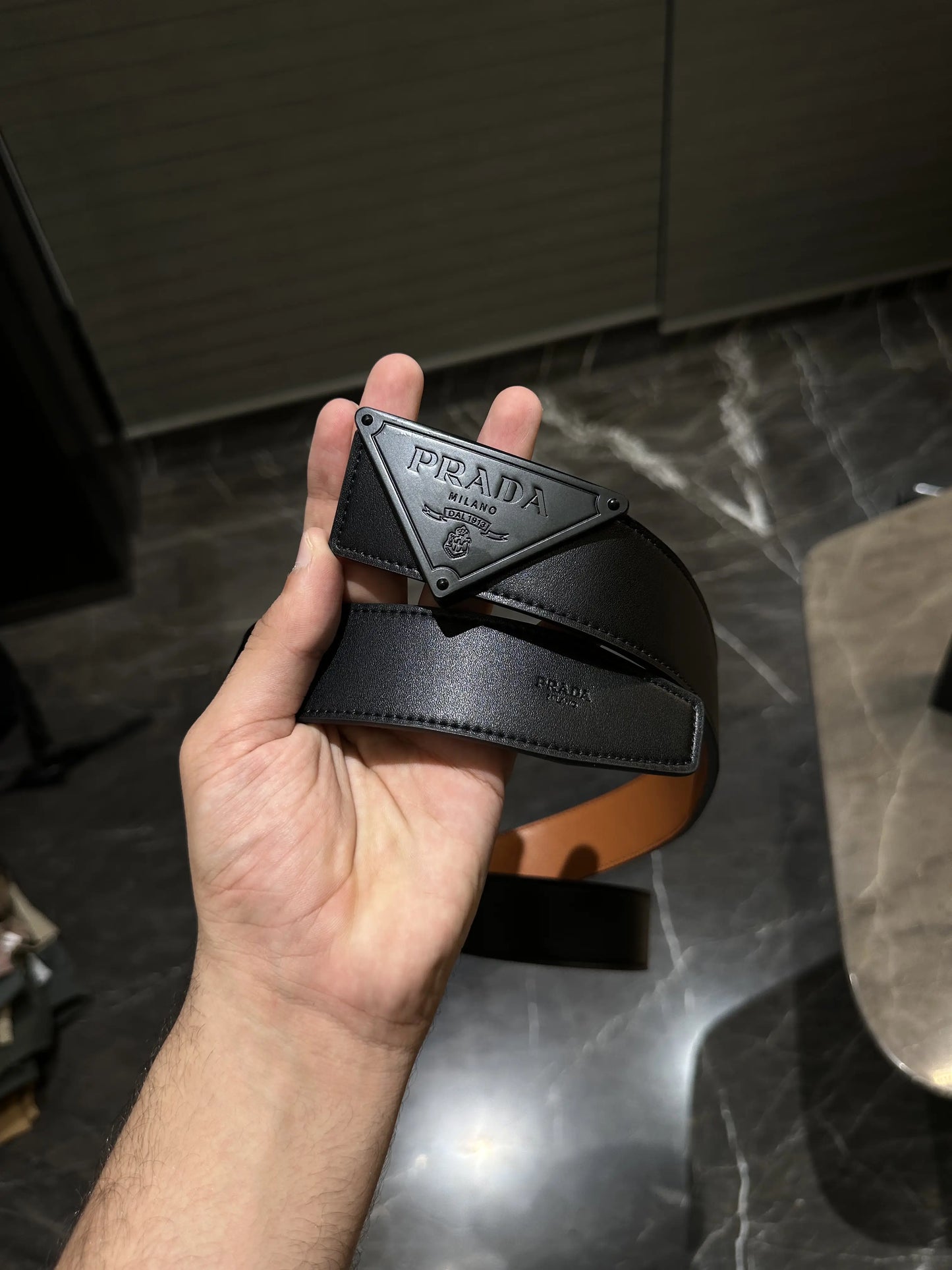Prad a Premium Imported Reversible Belt Gold Black p909