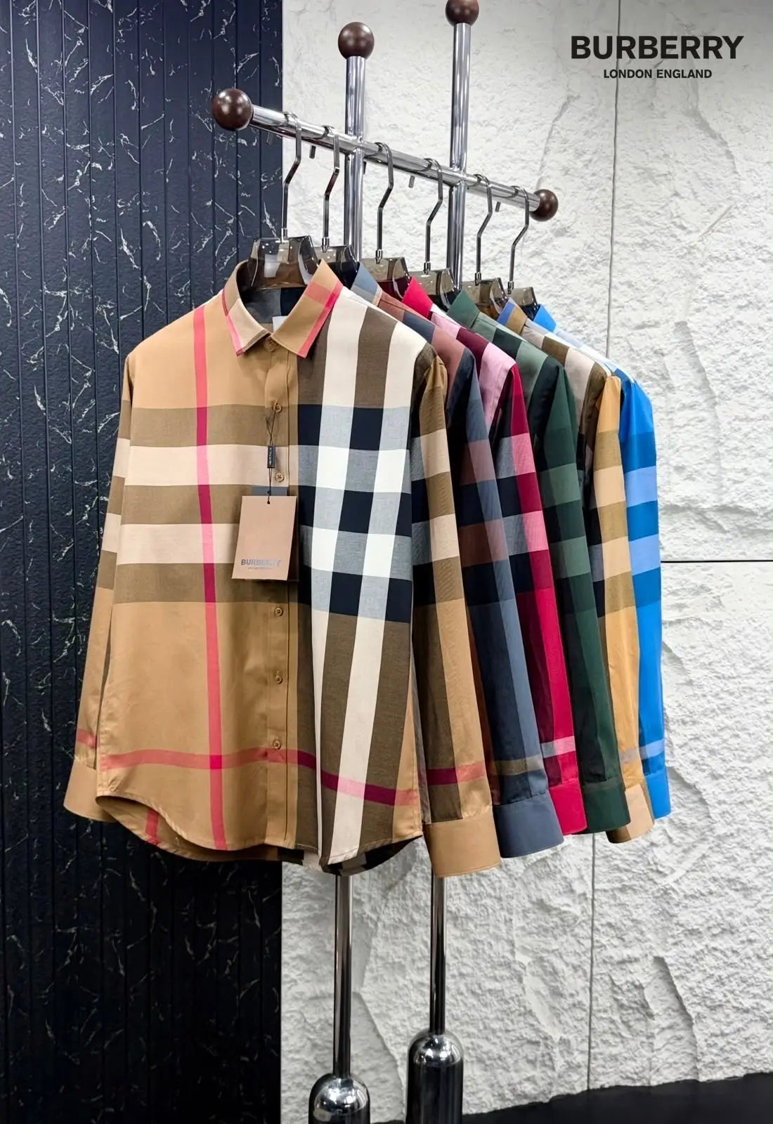 Burberr y Red Checks Premium Shirt With Original Box