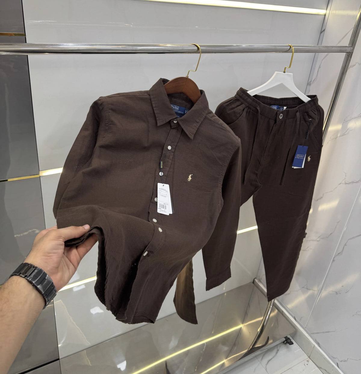 Ralph  Lauren Brown Logo Work Premium Tracksuit