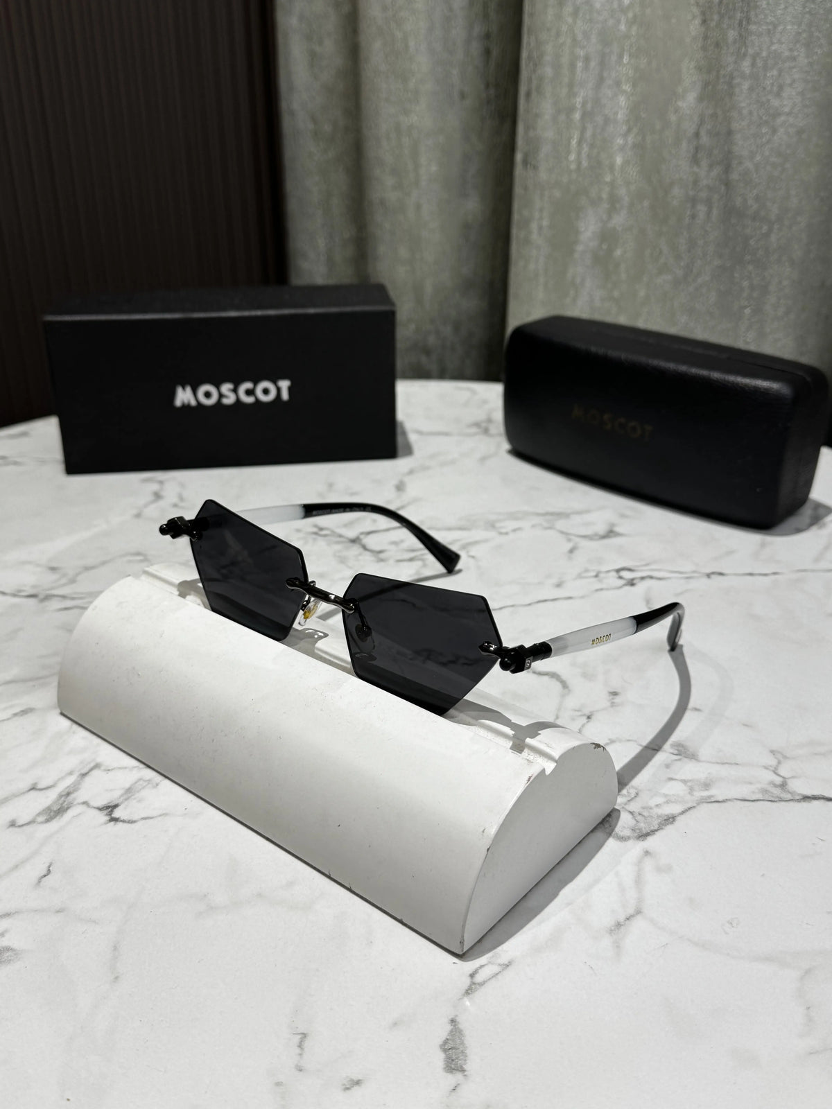 Moscot White Black Premium Shades 6242