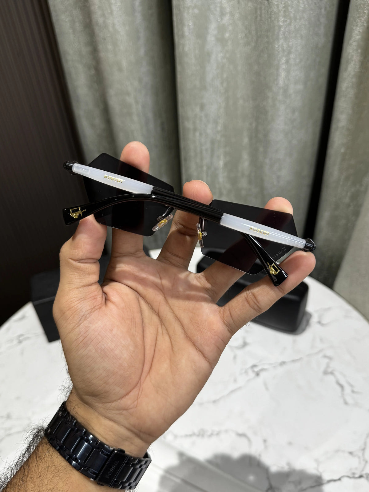 Moscot White Black Premium Shades 6242