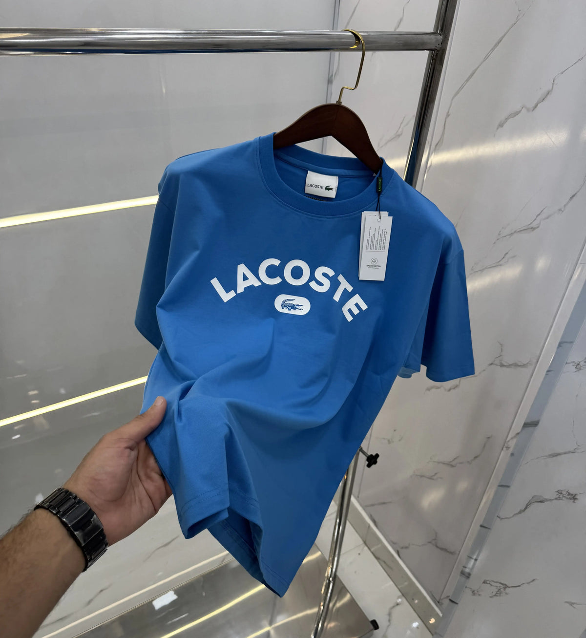 Lacost e Blue Printed Imported Oversized T-Shirt