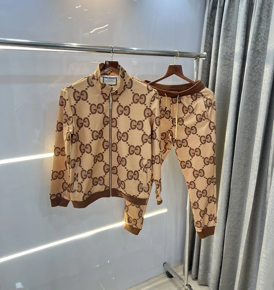 Gucc i Brown Monogram Premium Imported Tracksuit
