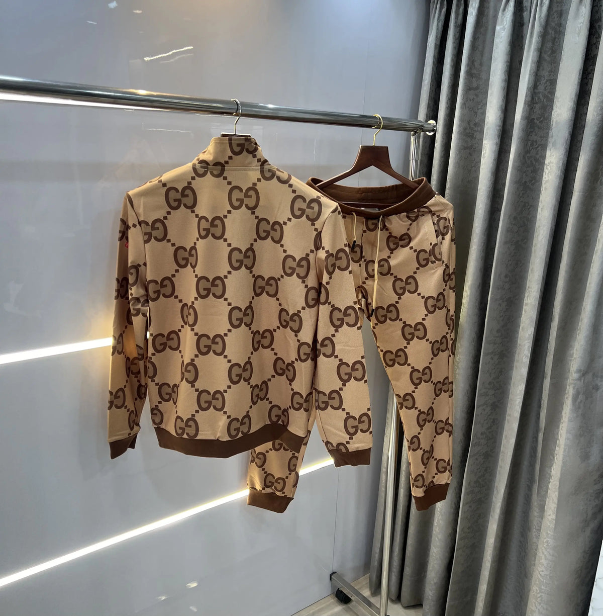 Gucc i Brown Monogram Premium Imported Tracksuit