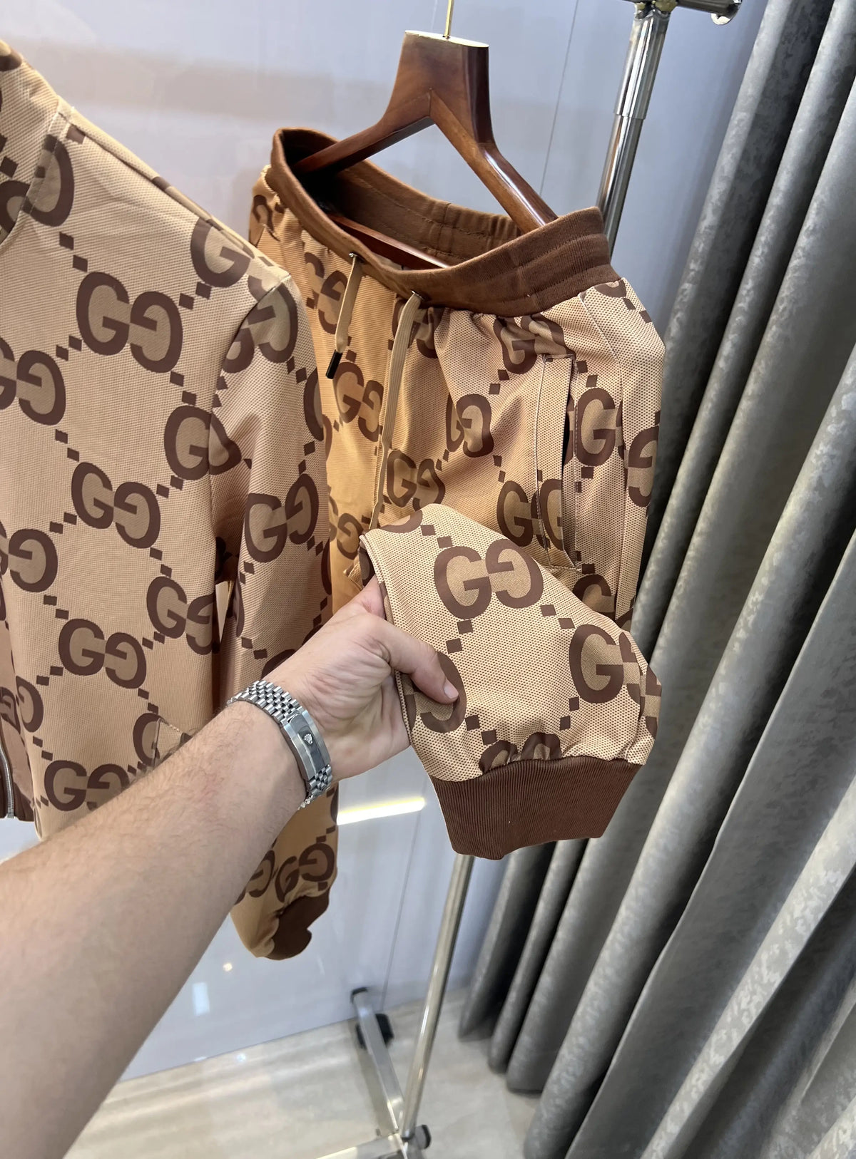 Gucc i Brown Monogram Premium Imported Tracksuit