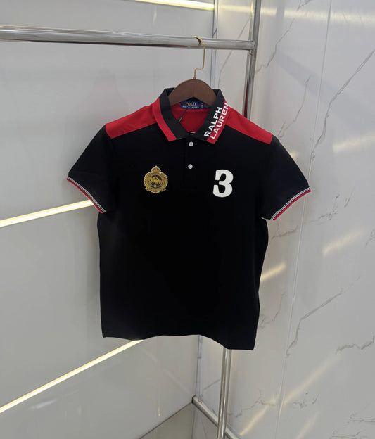Ralph  Lauren Black Premium Polo T-shirt