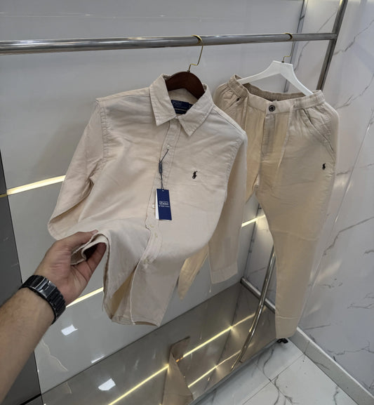 Ralph  Lauren Cream Logo Work Premium Tracksuit
