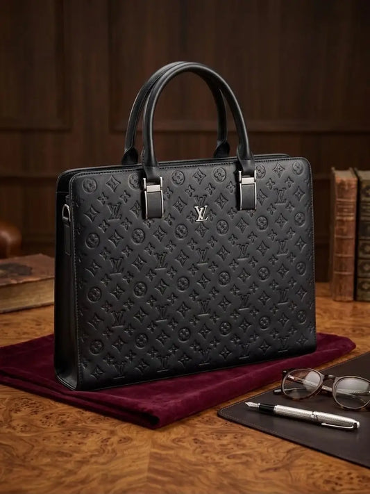 Louis Vuitto n Monogram Luxury Premium Imported Laptop Bag Black