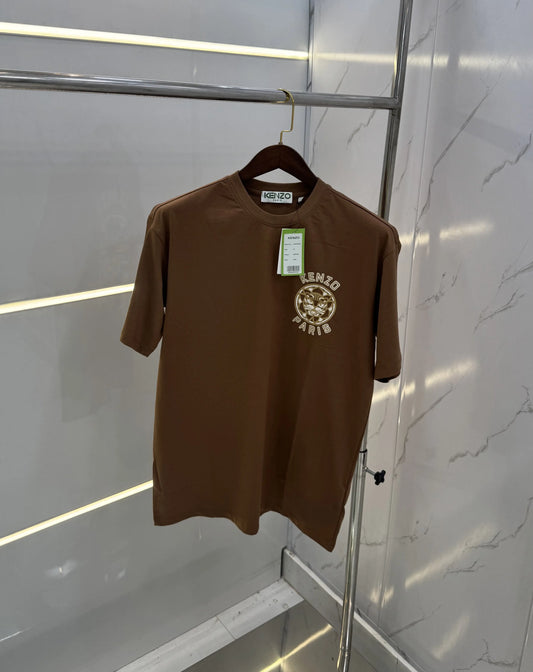 Kenzo Brown Printed Imported Oversized T-Shirt