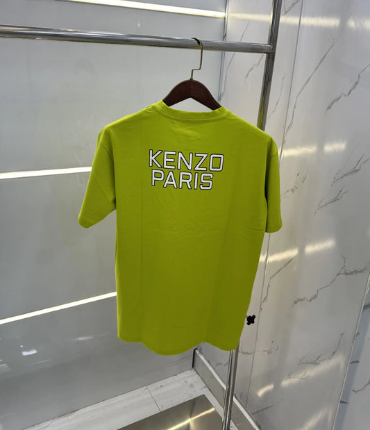 Kenzo Lime Printed Imported Oversized T-Shirt