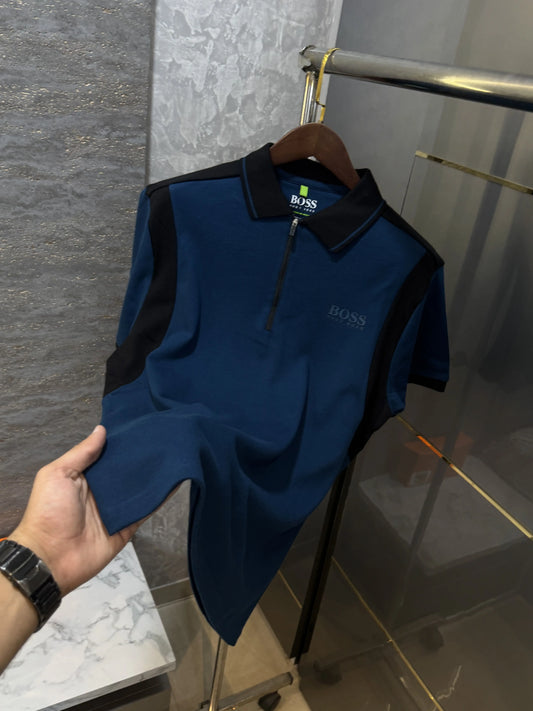 Hugo Bos s Bottle Green Logo Work Premium Polo T-shirt