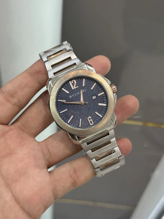 Bvlgari Octo Roma Dual Tone Blue Premium Watch