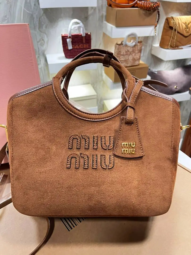 Miu Miu Ivy Tote Bag With Dual Top Handles With Original Box Prmium 100% High End Quality