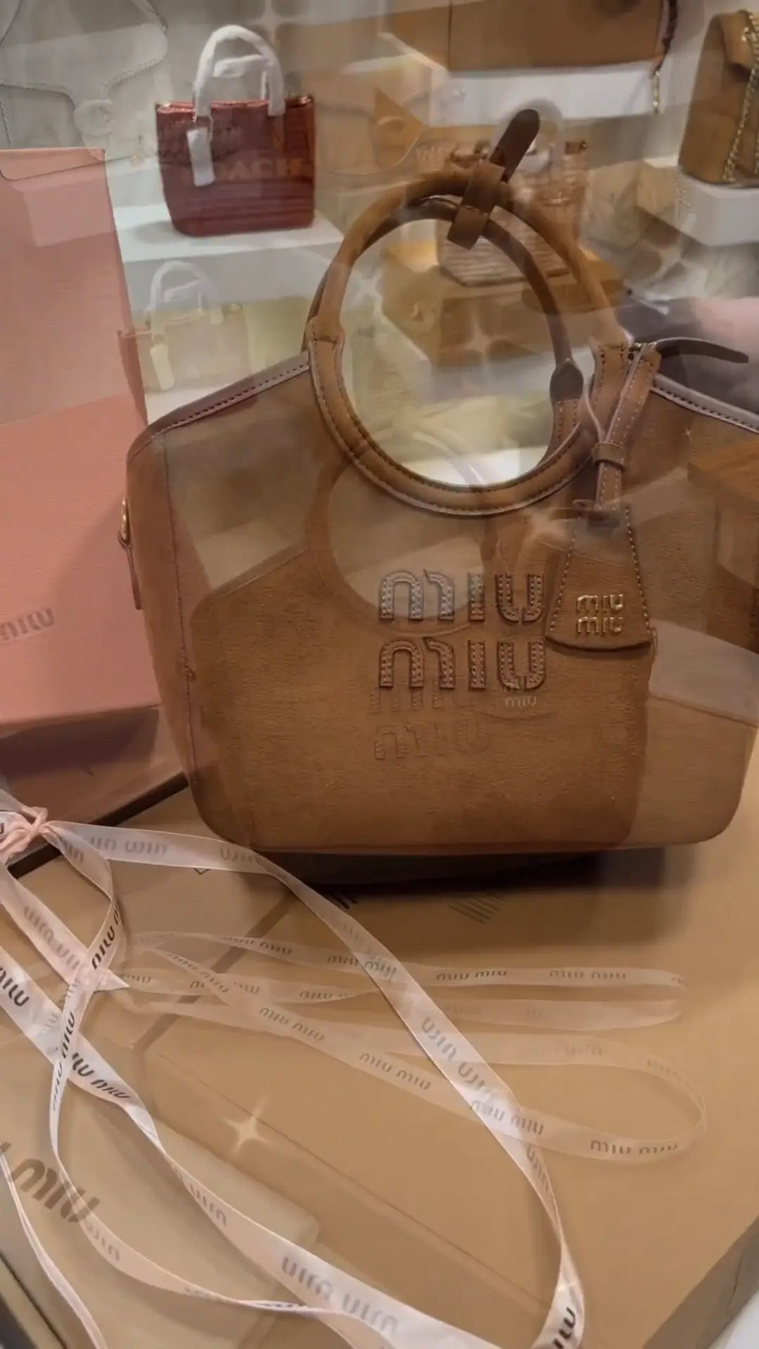 Miu Miu Ivy Tote Bag With Dual Top Handles With Original Box Prmium 100% High End Quality