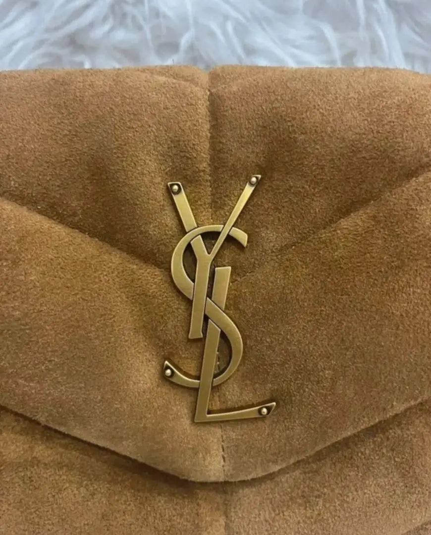 SAINT LAURENT Suede Calfskin Quilted Loulou Puffer Monogram Chain Satchel High End With 2 BOX HIGH Quality Dust Bag