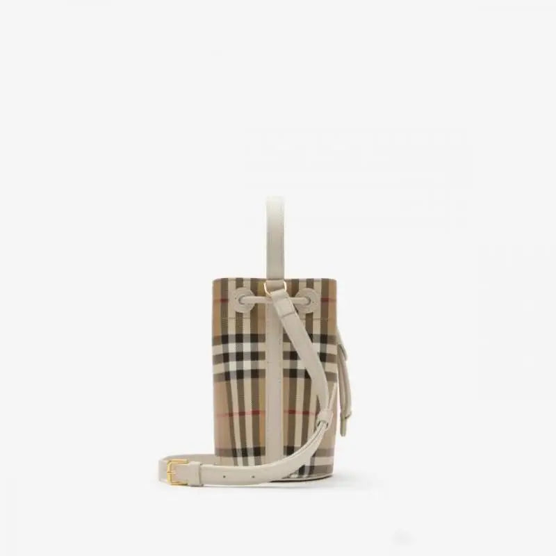 Burberrry Mini Check Bucket Bag Premium High End Quality With Original Box