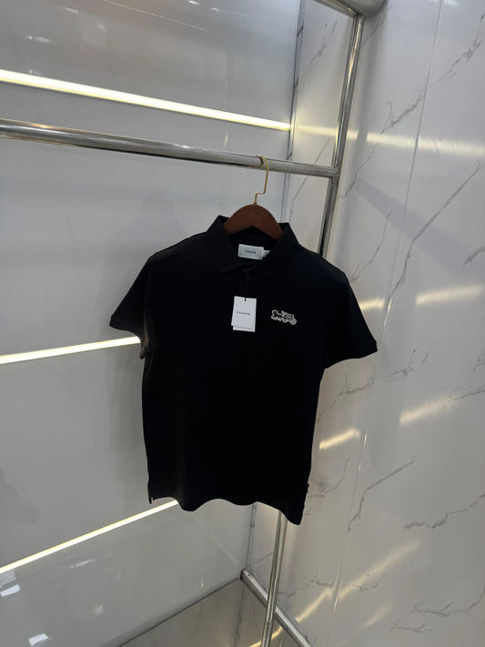 Coac h Black Imported Polo T-Shirt