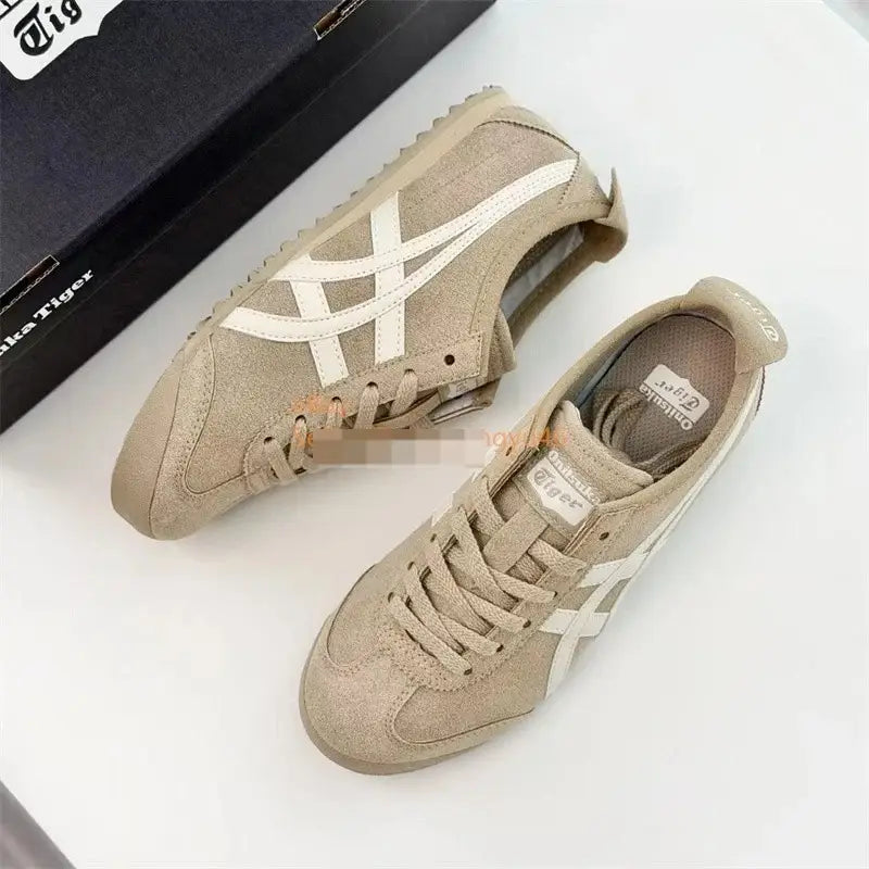 Onitsuka Tiger Mexico 66 Suede Brown White 7A Premium Unisex Sneakers D-2135
