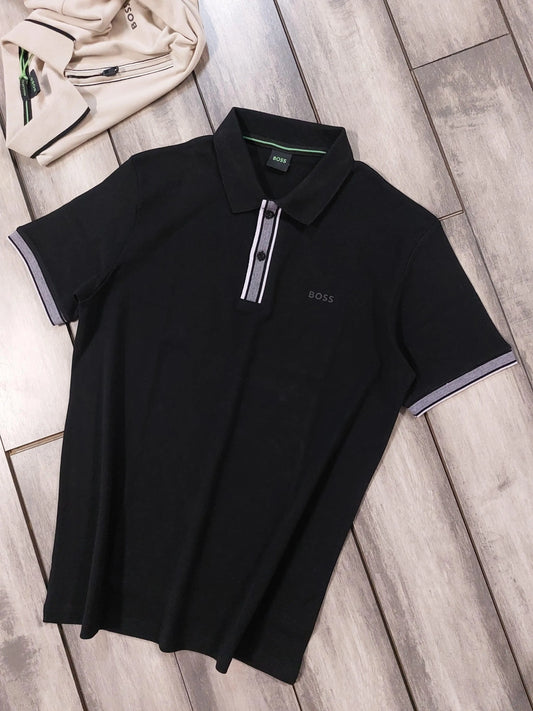 Hugo Bos s Black Logo Work Premium Polo T-shirt