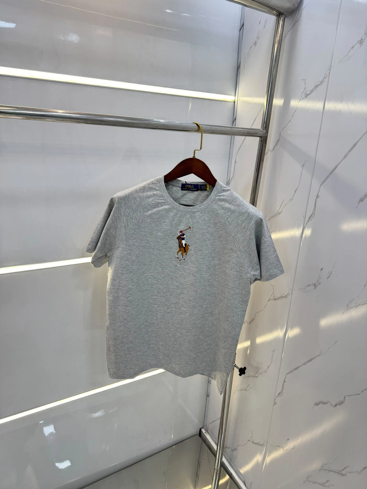 Ralp h Lauren Gery Embroidery Logo premium Polo T-shirt