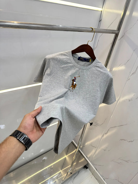 Ralp h Lauren Gery Embroidery Logo premium Polo T-shirt