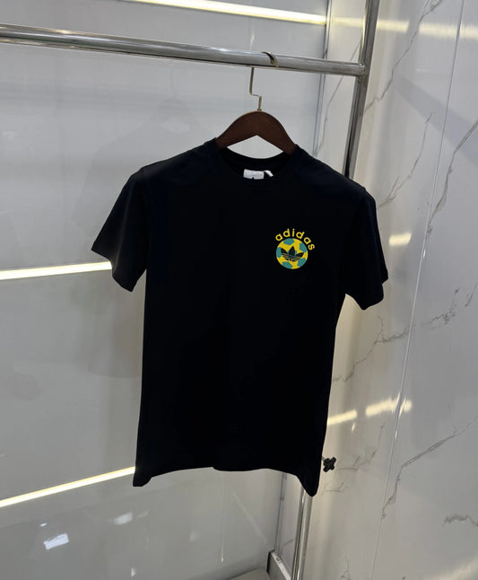 Adida s Black Logo Print Imported  T-Shirt