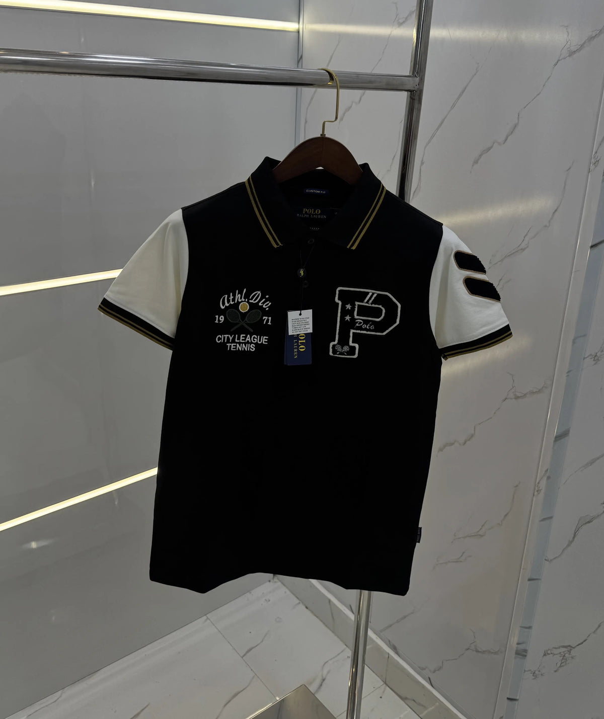 Ralph Laure n Black Embroidery Logo premium Polo T-shirt