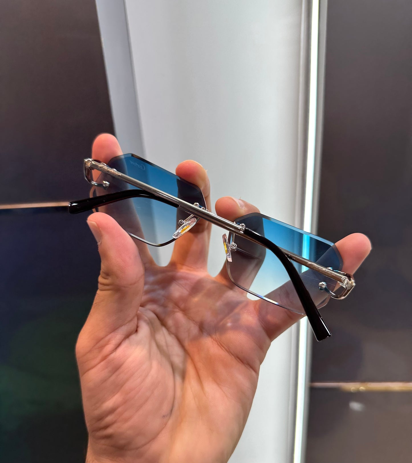 Cartier Sky Blue Metal Karan Aujla Limited Edition Luxury Shade With Original Packing