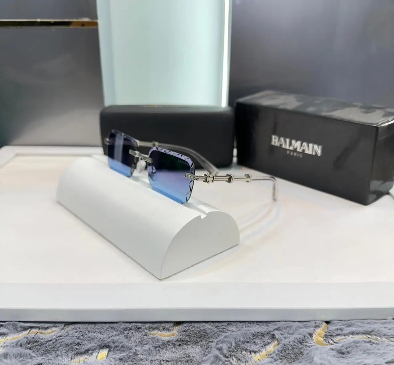 Balmain Paris Blue Karan Aujla Limited Edition Luxury Shade With Original Packing