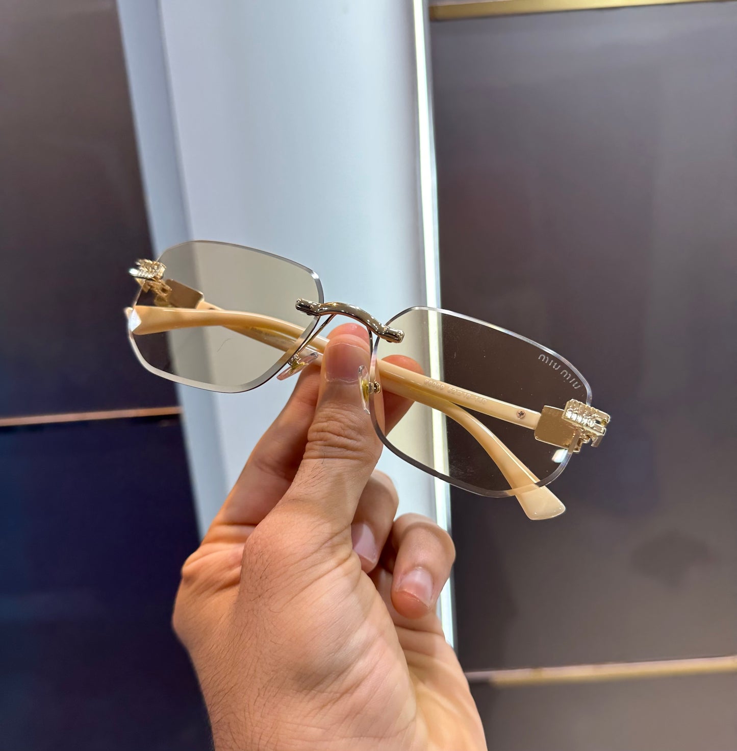 Miu Miu Cream Luxury Shade With Original Packing