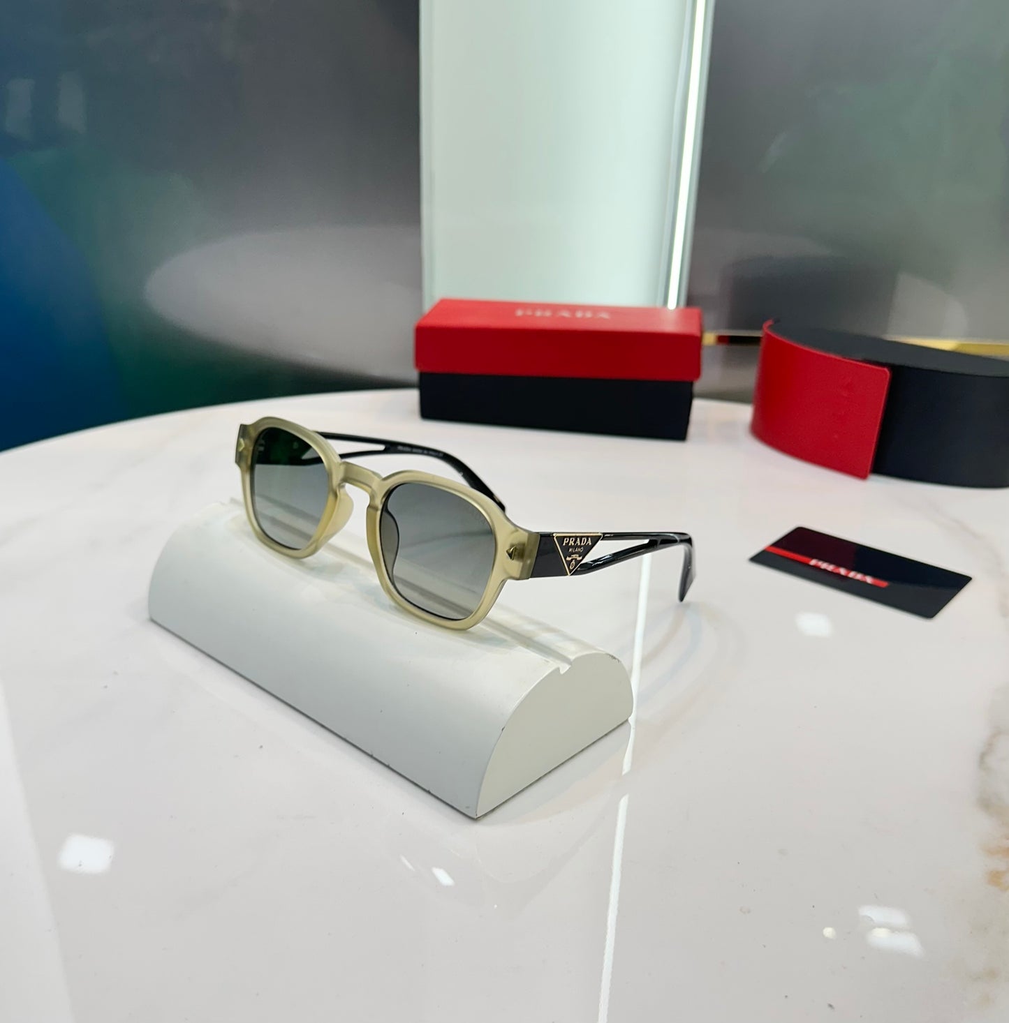 Prada Milano Green Karan Aujla Edition Luxury Shade With Original Packing