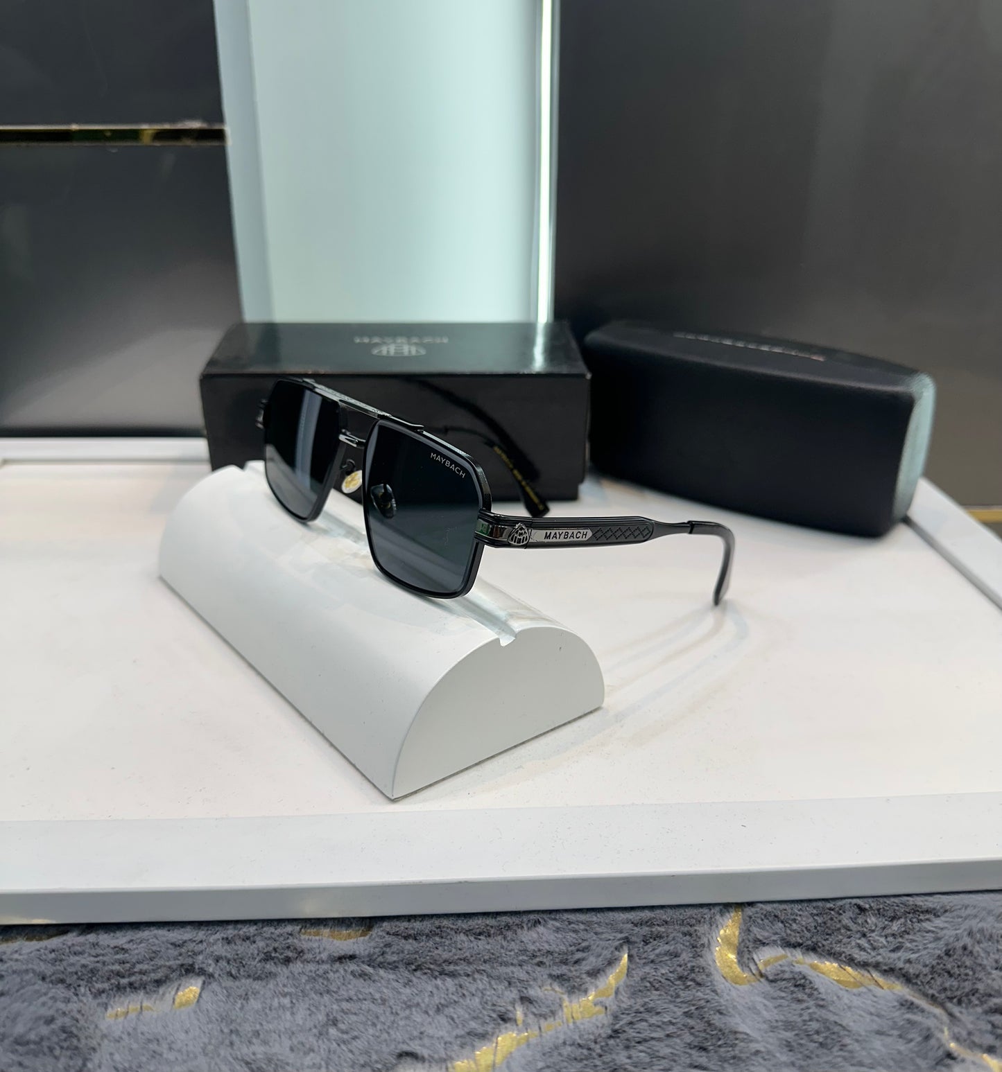 Maybach Black Metal Honey Singh Edition Luxury Shade With Original Packing