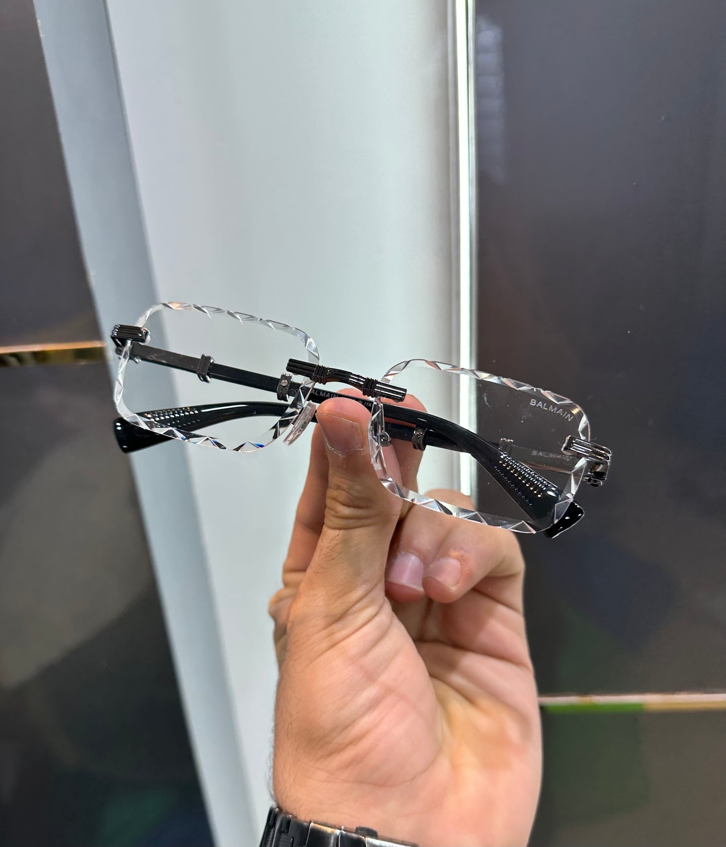 Balmain Paris White Transparent Karan Aujla Limited Edition Luxury Shade With Original Packing