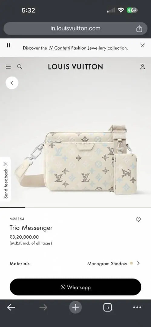 Louiiss_Vuittion Trio Messenger Monogram Shadow calfskin leather