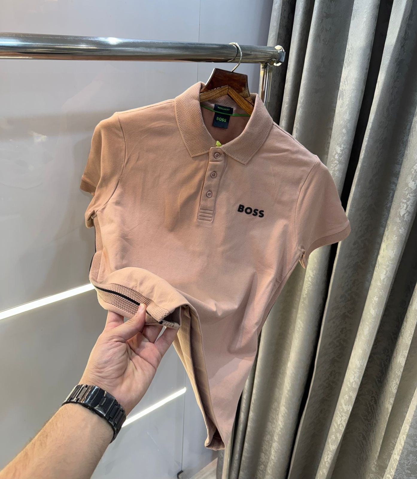 Hugo Boss Biscuit Logo Work Premium Smart Fit Polo T-Shirt