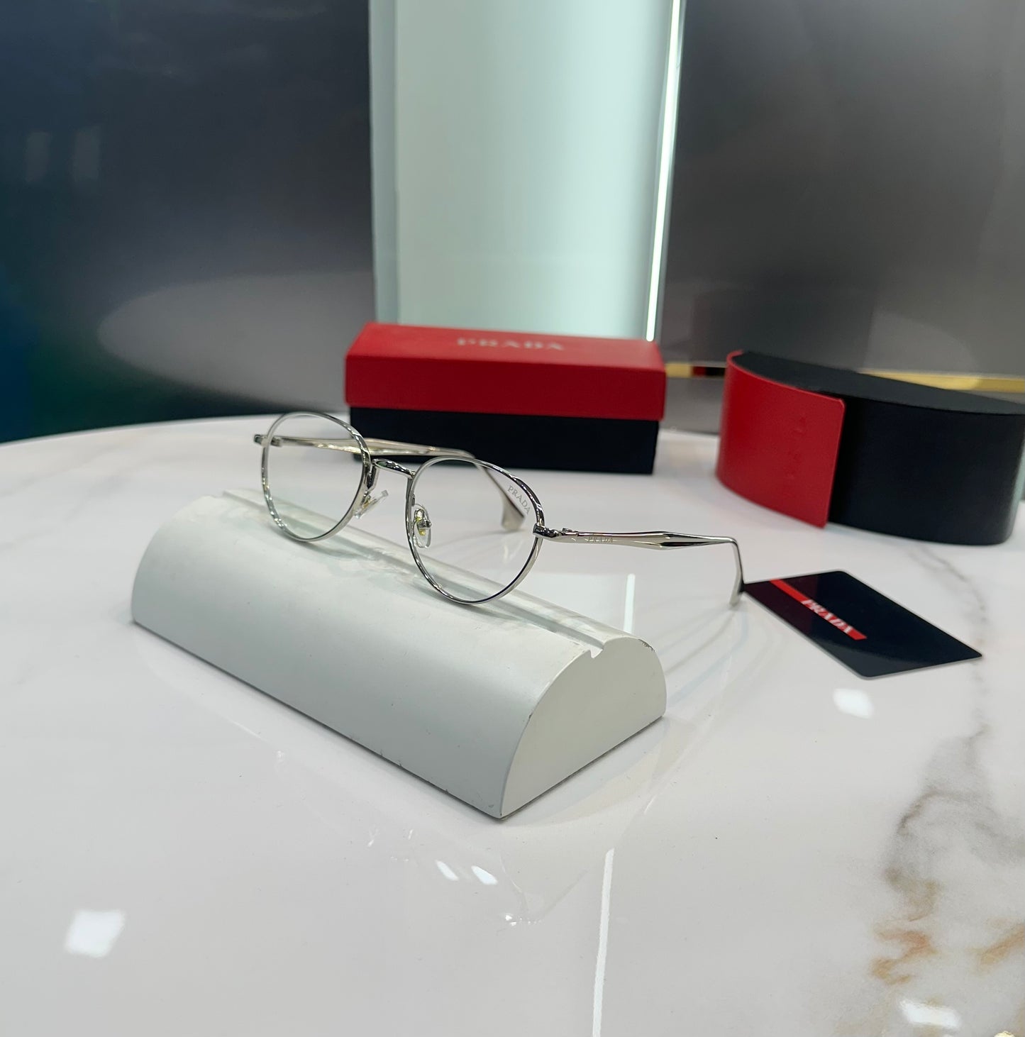 Prada Milano Silver Metal Karan Aujla Edition Luxury Shade With Original Packing