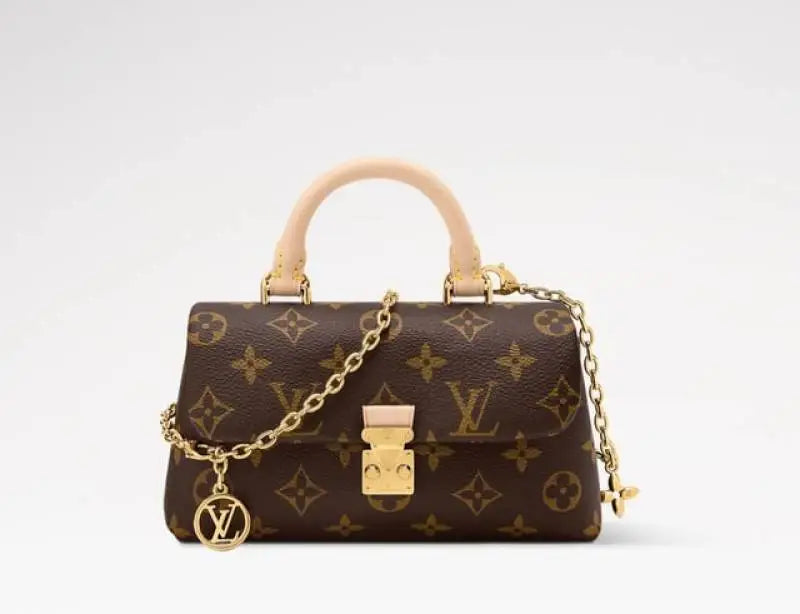 LoiusS Vuitton Nano Madeleine Monogram High End Quality With Orignal 2 Box And Charms And Chain