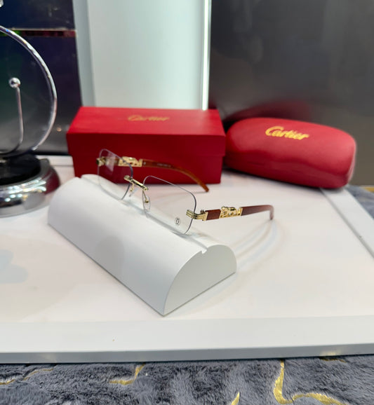 Cartier Transparent Wooden Look Karan Aujla Limited Edition Luxury Shade With Original Packing
