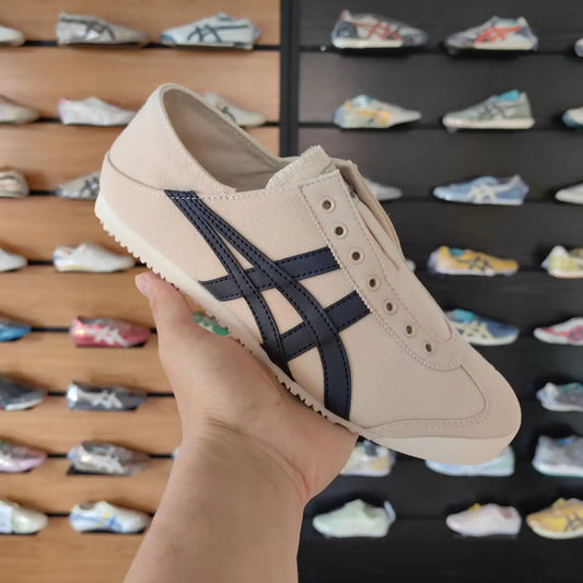 Onitsuka Tiger Mexico 66 Slip-On Paraty Birch Midnight Paraty Desert Camp Cream 7A Premium Mens Sneakers D-2148