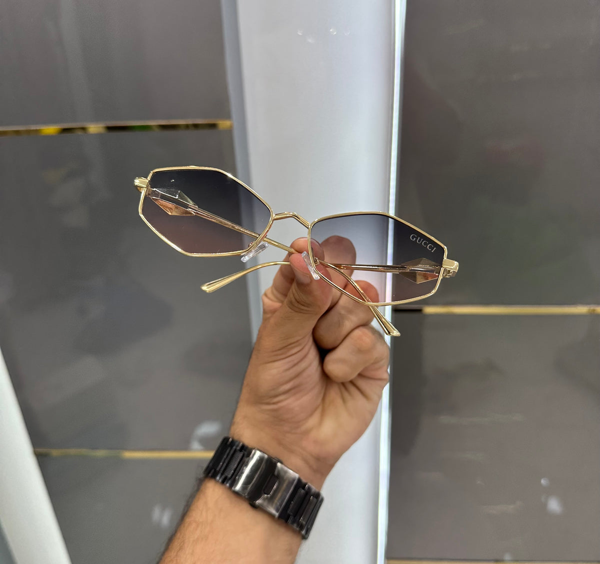 Gucci Dual Metal Limited Edition Karan Aujla Edition Luxury Shade With Original Packing (Copy)