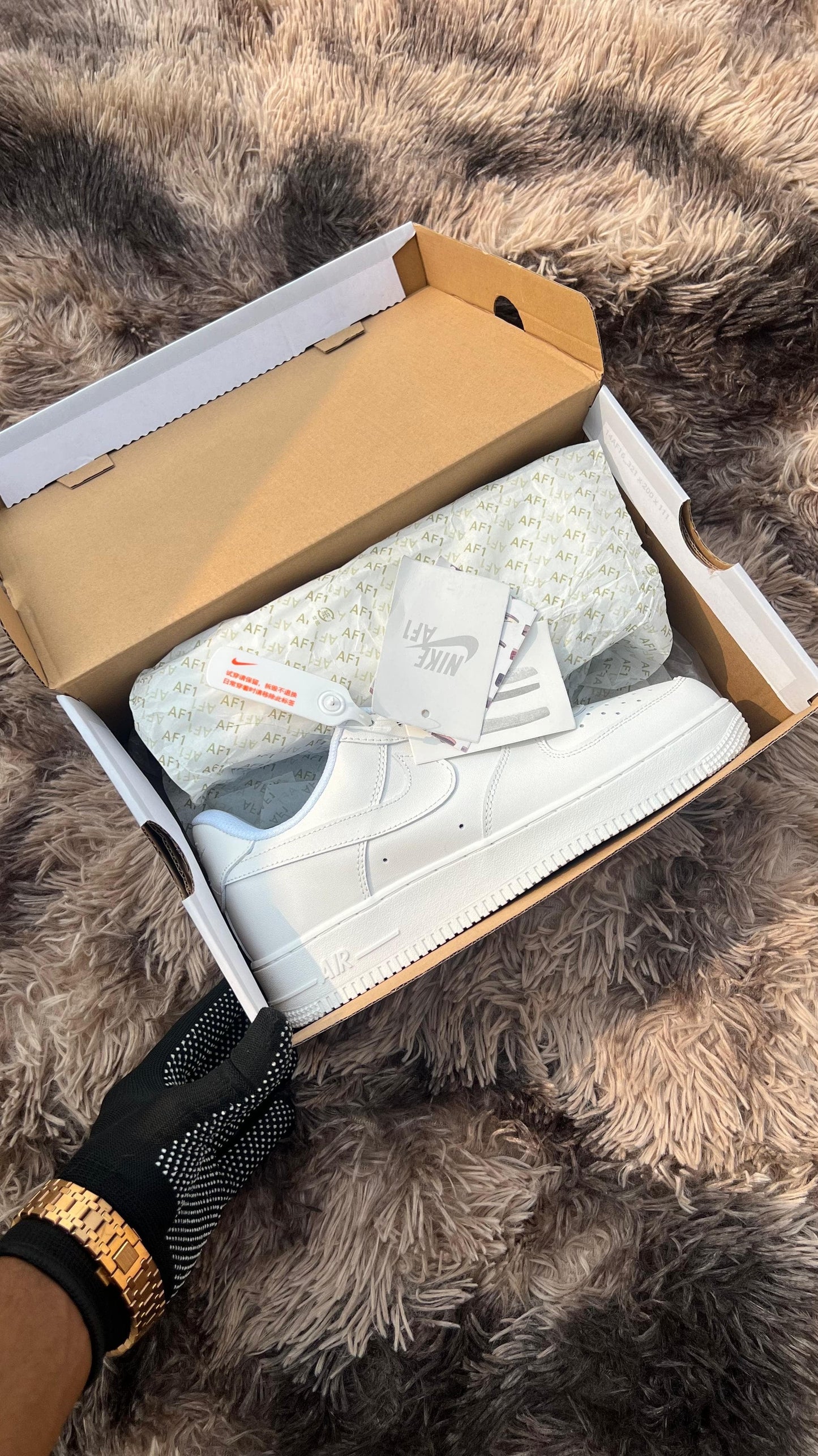 Nike Air Force 1 White Semi UA With Dust Bag And Og Box